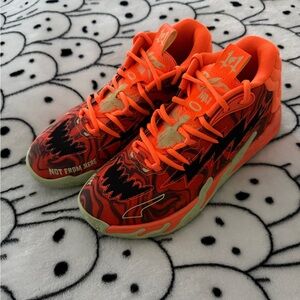 Puma Lamelo Ball MB.03 Halloween Pumpkin Sneakers Boys 6.5